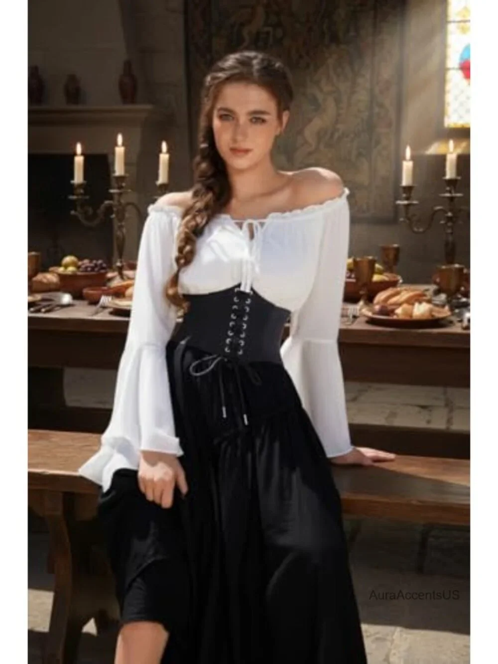 Lace-up Cinch Belt Tied Corset Elastic Waist Belt PU Leather